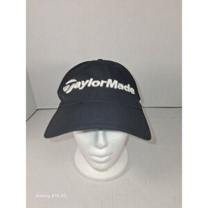TaylorMade Golf Hat Cap Black Embroidered Logo Adjustable Strap Men